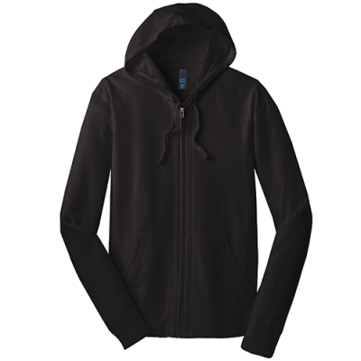 District® Young Mens Lightweight Jersey Full-Zip Hoodie