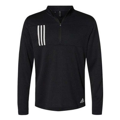 Adidas - 3-Stripes Double Knit Quarter-Zip Pullover