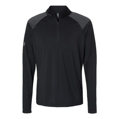 Adidas - Shoulder Stripe Quarter-Zip Pullover