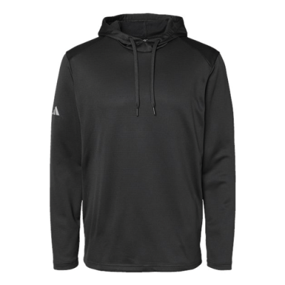 Adidas - Textured Mixed Media Hooded Sweatshirt