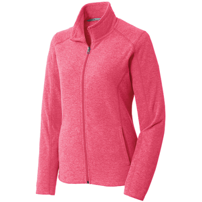 Port Authority® Ladies Heather Microfleece Full-Zip Jacket