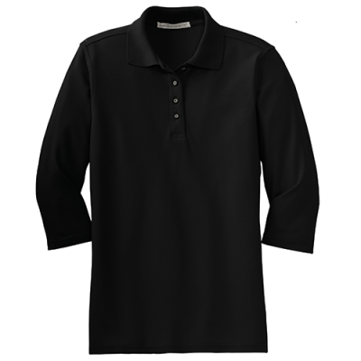 Port Authority® Ladies Silk Touch™ 3/4-Sleeve Polo
