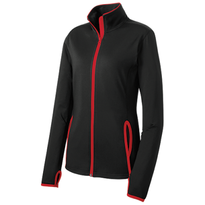 Sport-Tek® Ladies Sport-Wick® Stretch Contrast Full-Zip Jacket