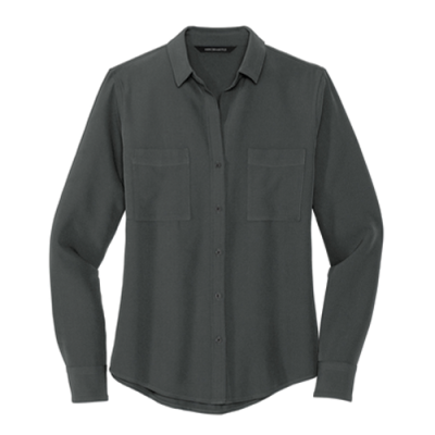 Mercer+Mettle™ Women's Stretch Crepe Long Sleeve Camp Blouse