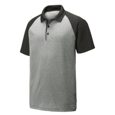 Sport-Tek® PosiCharge® RacerMesh® Raglan Heather Block Polo